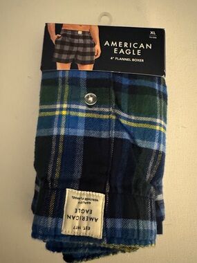 Flannel Boxers Mens XL American Eagle Plaid